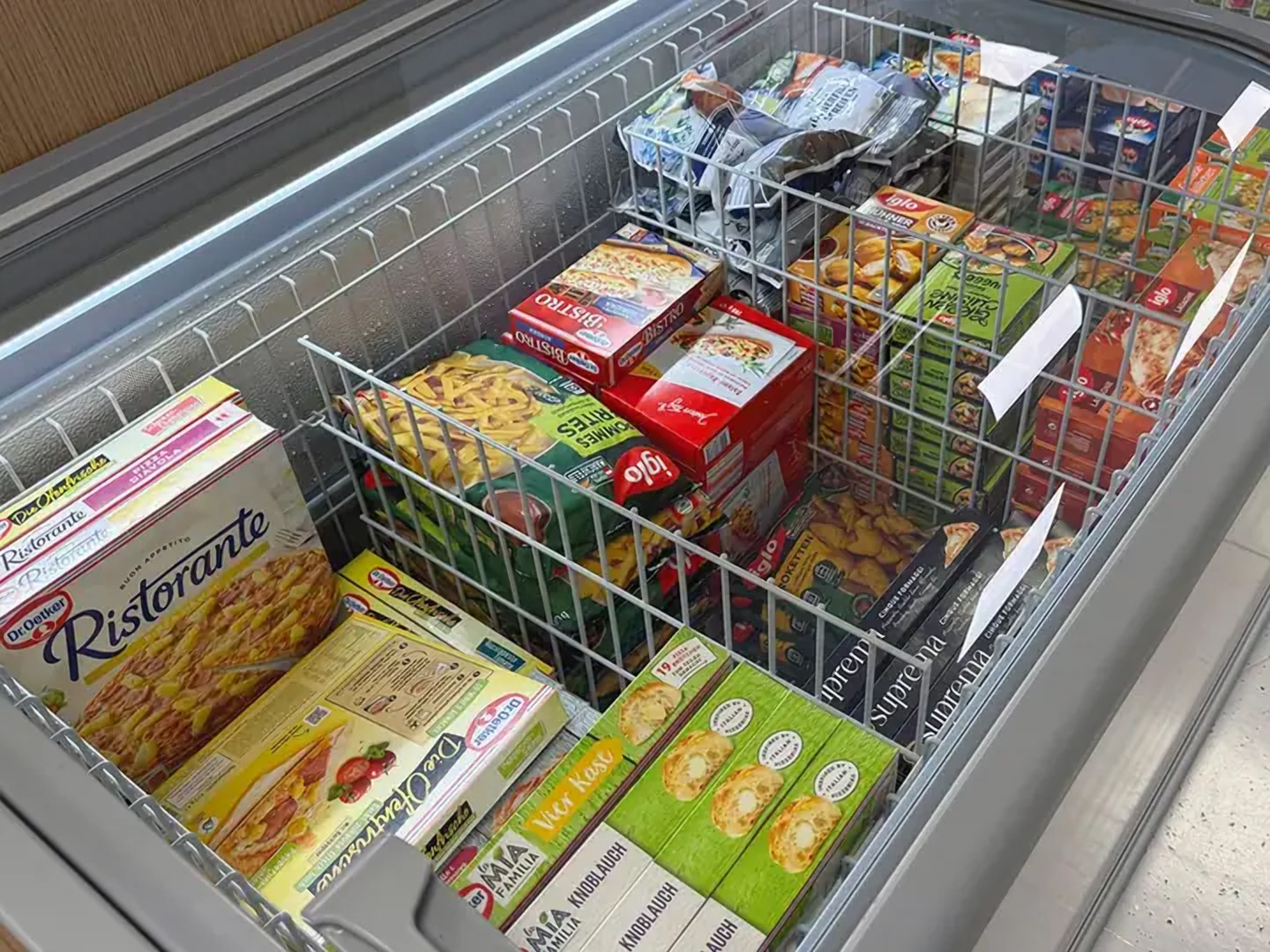 Tiefkühlprodukte im Glückstreff